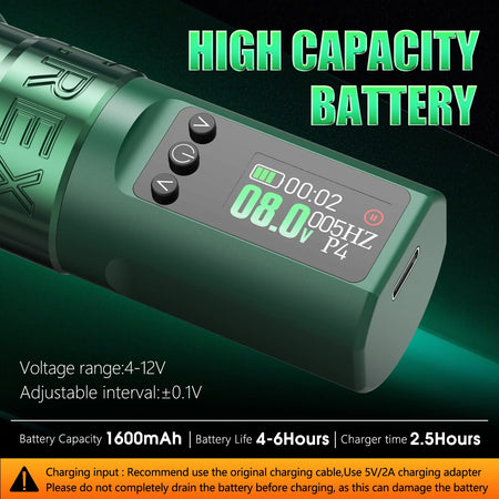 T-Rex Wireless Tattoo Machine &ndash; Long-Lasting Battery