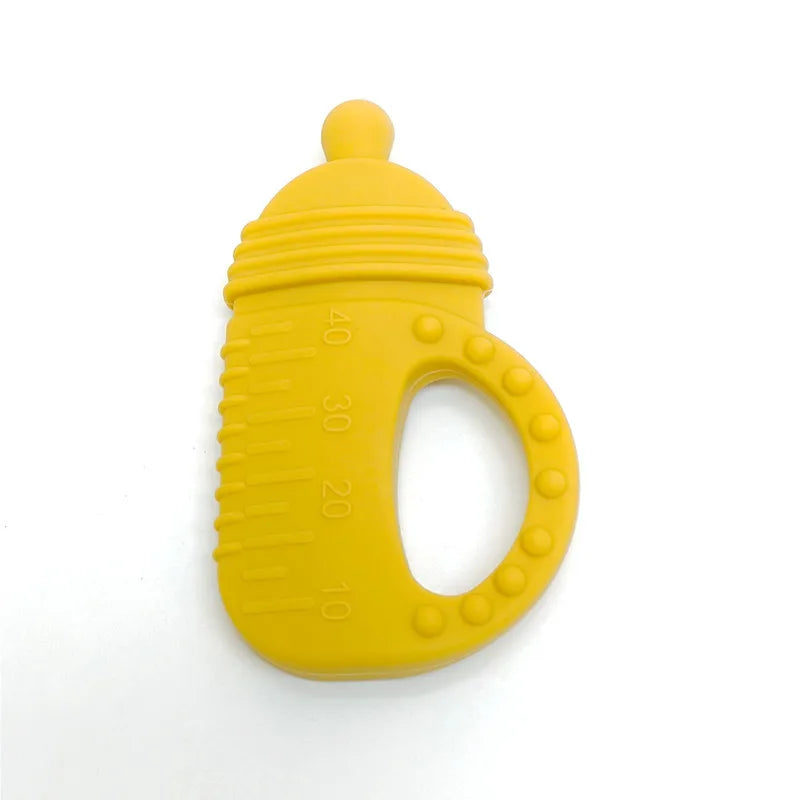 Silicone Baby Teething Stick &ndash; Safe and Biteable Design yellow