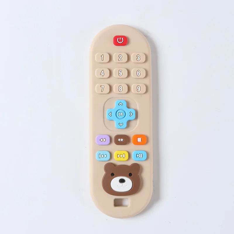 Silicone Remote Control Teether &ndash; Sensory Cute Cartoon Design D
