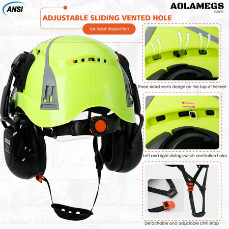 AQM0257 CE Safety Cap with Vent Visor Goggles &ndash; Light