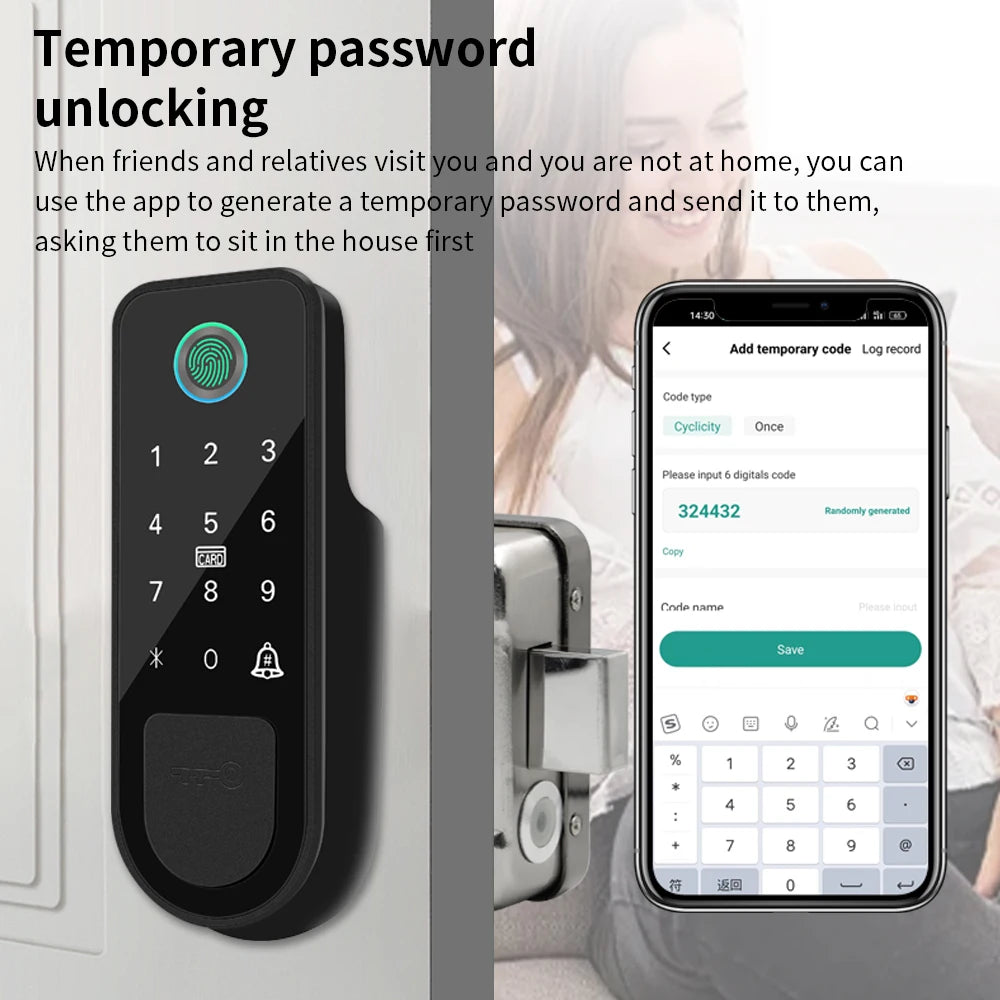 LUCKING DOOR Fingerprint Lock &ndash; Biometric Keyless Entry
