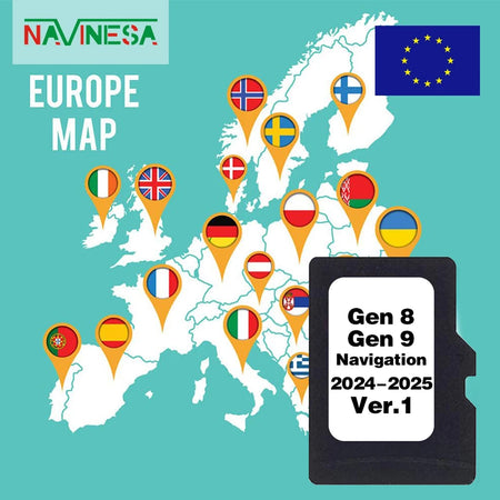 Gen8 Gen9 Car Navigation Map Update TF Card &ndash; Europe Maps for Lexus GEN8-GEN9