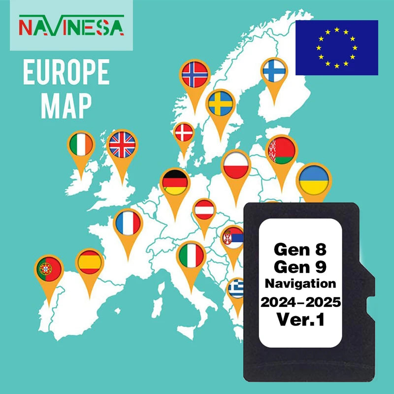 Gen8 Gen9 Car Navigation Map Update TF Card &ndash; Europe Maps for Lexus GEN8-GEN9