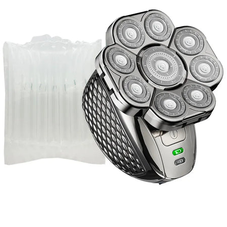 Men's 9-Blade Electric Shaver &amp; 6-in-1 Grooming Kit stand