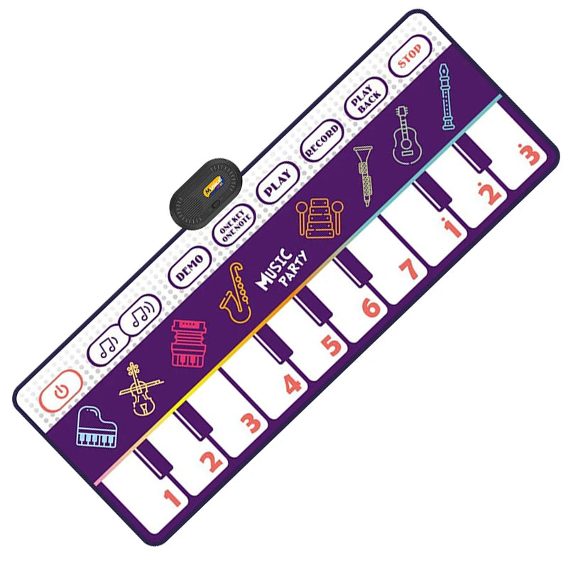 Cartoon Musical Mat Keyboard Piano &ndash; Educational and Interactive Play for Kids B 130x48cm
