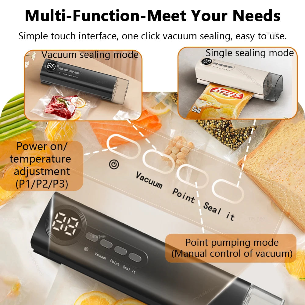 Mini Vacuum Sealer Rechargeable Portable &ndash; LED Display