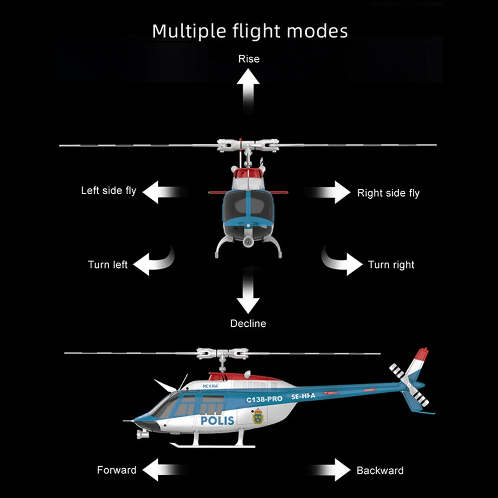 C138 PRO 6CH RC Helicopter &ndash; Gyro Stabilized Flight