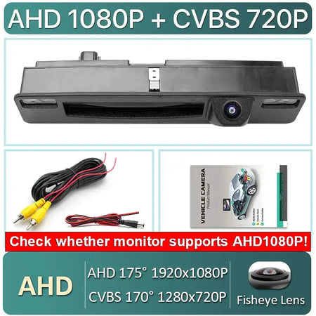 170 Degree Night Vision Dynamic Trajectory Reverse Line AHD 1080P Car Rear View Trunk Hand Camera For Ford Focus 2015~2017 by InterCyprus Trading Ltd