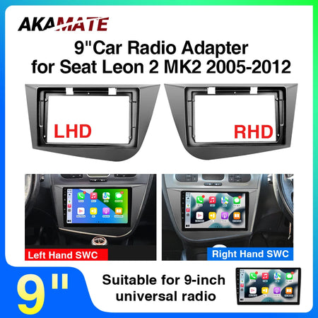Car Radio Frame Bezel Seat Leon 2 MK2 2005-2012 - Fits 9in
