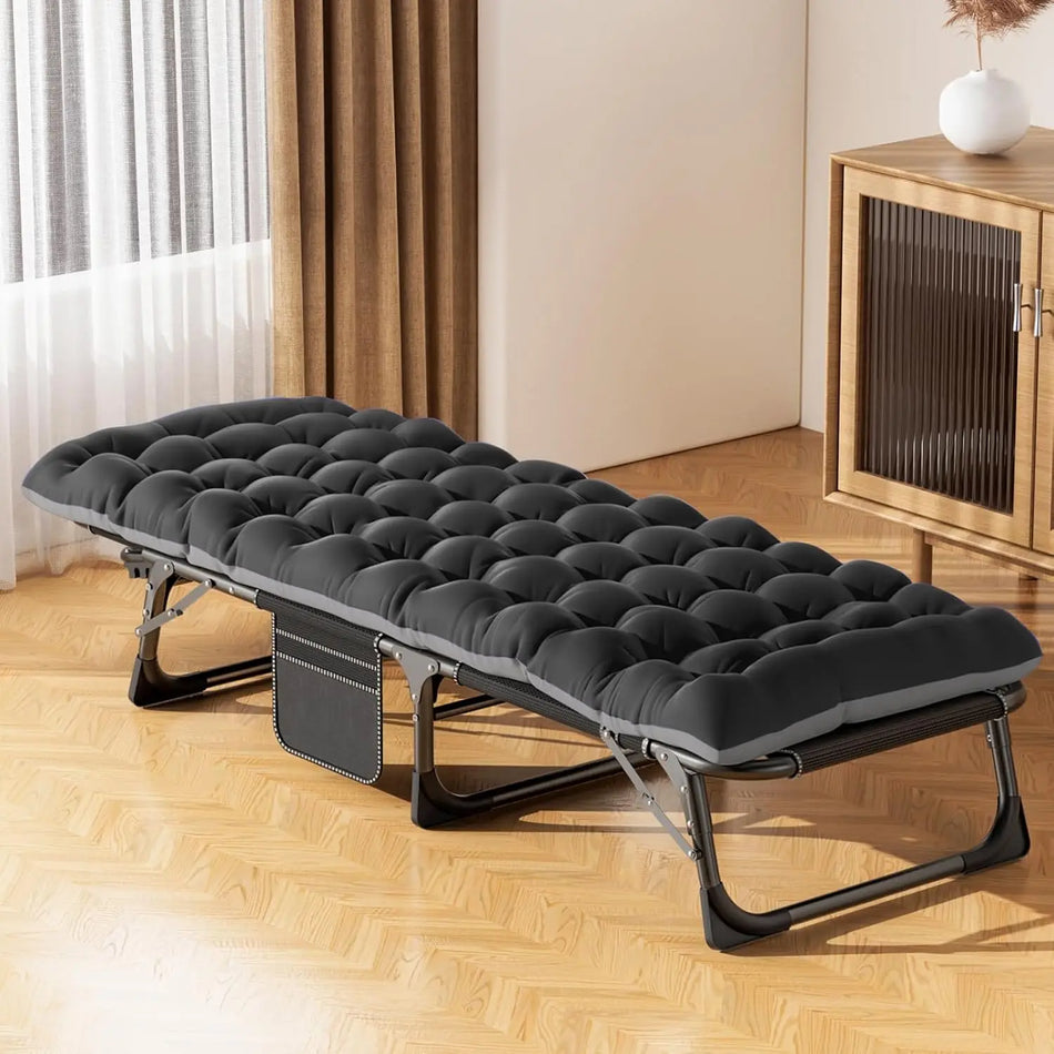 Кемпинговое кресло-кровать с матрасом, складной пляжный шезлонг