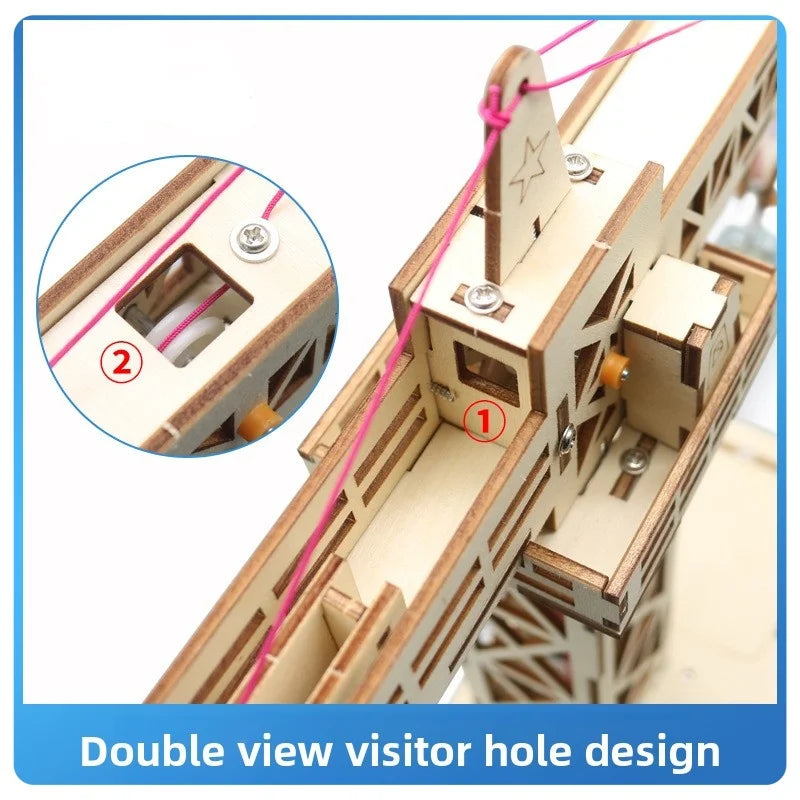 Remote Control Tower Crane Kit &ndash; Eco Friendly Wood Toy