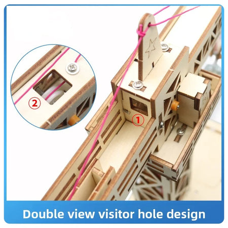 Remote Control Tower Crane Kit &ndash; Eco Friendly Wood Toy