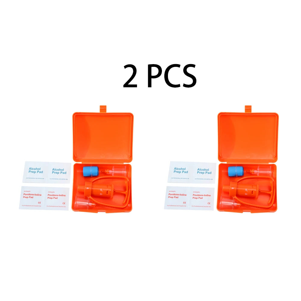 Snake Bite Kit Venom Extractor &ndash; Outdoor First Aid Kit 2PCS