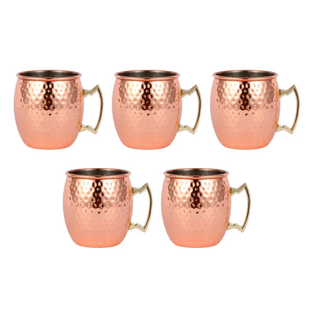 500ML Copper Moscow Mule Mug - Durable Stainless Steel 5PCS Copper Mugs / CHINA / As Show