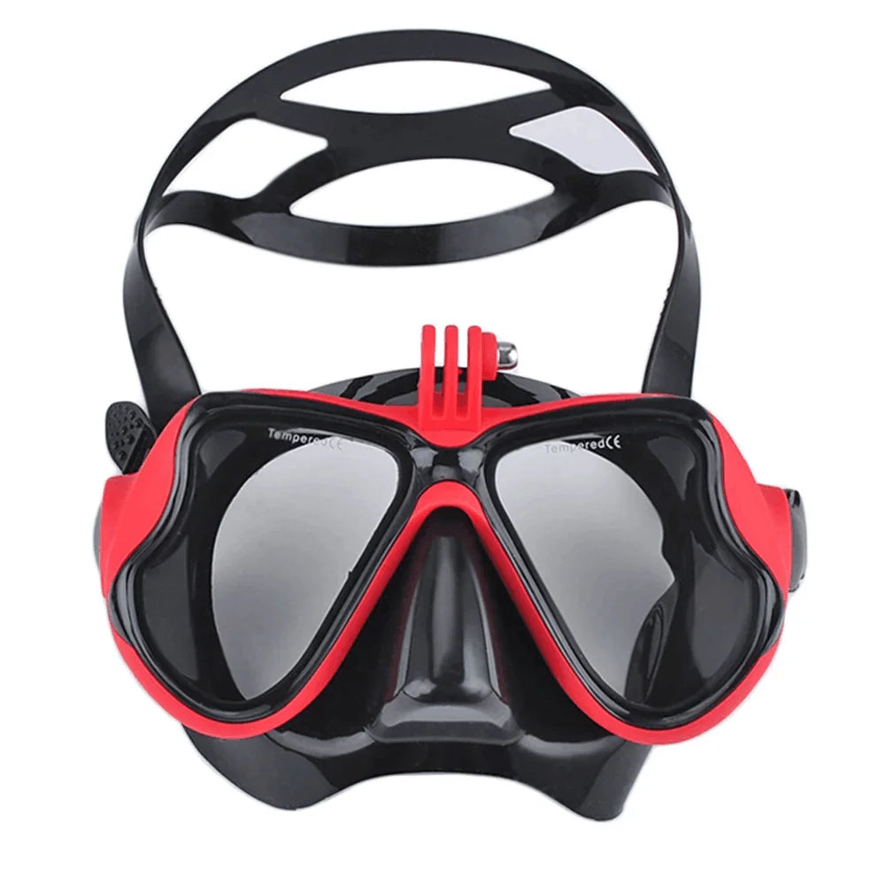 Underwater Camera Diving Mask &ndash; High Waterproof Performance red