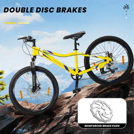 Vankel 24-Inch Kids Mountain Bike 6-Speed - Disc Brakes