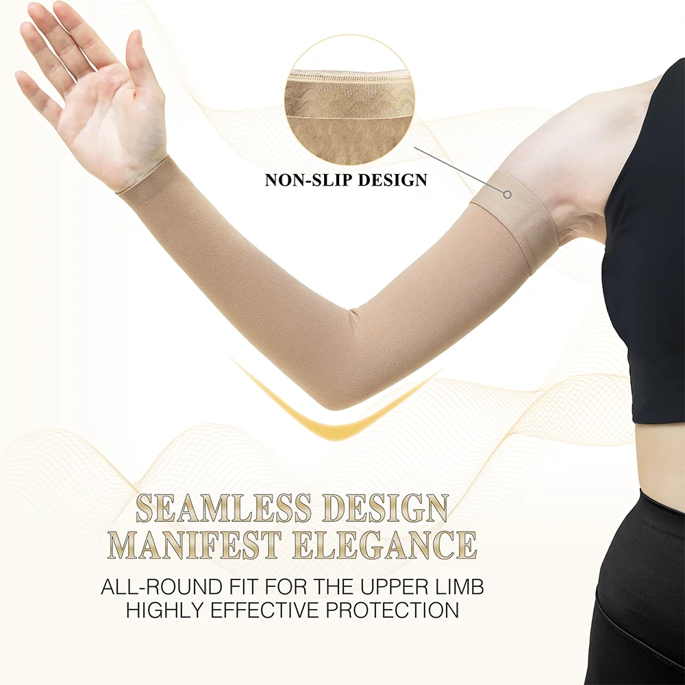 Lymphedema Compression Arm Sleeve &ndash; Effective Elbow and Palm Support