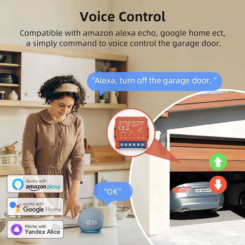 AVATTO Tuya WiFi Garage Door Opener - Smart Remote &amp; Voice Control