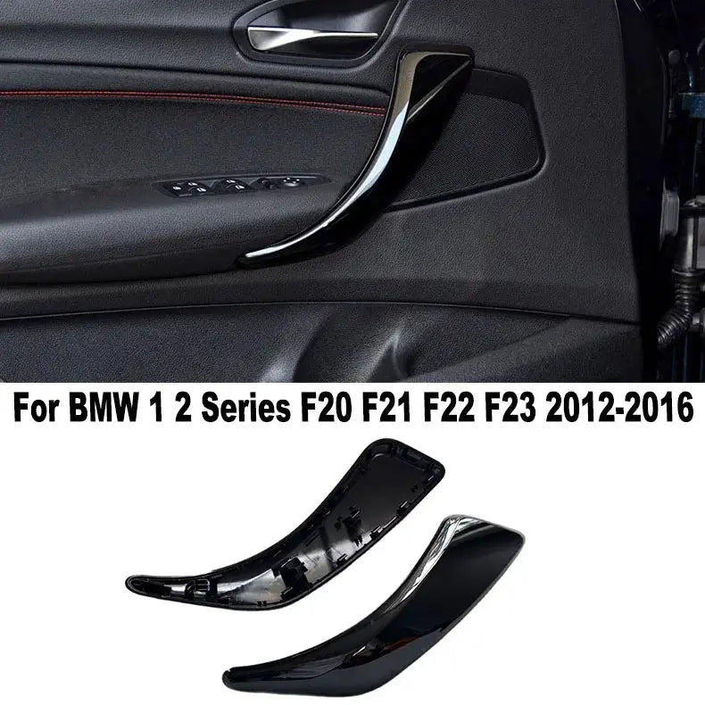 For BMW 1 2 Series F20 F21 2012-2016 Gloss Black ABS Replacement Car Interior Door Panel Cover Door Pull Handle Trim 2Pcs 4Pcs by InterCyprus Trading Ltd