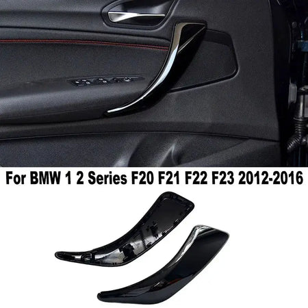 For BMW 1 2 Series F20 F21 2012-2016 Gloss Black ABS Replacement Car Interior Door Panel Cover Door Pull Handle Trim 2Pcs 4Pcs by InterCyprus Trading Ltd