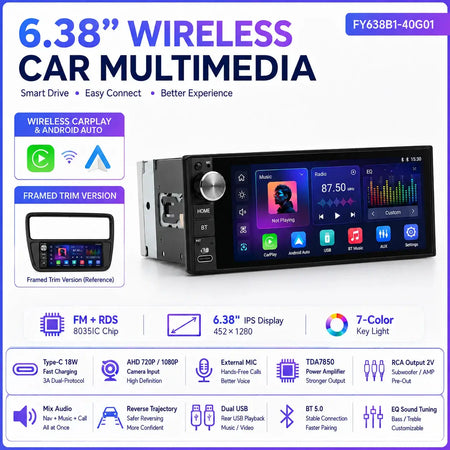 Universal 2 Din Android Car Stereo With Carplay WiFi GPS For Vw Golf by InterCyprus Trading Ltd