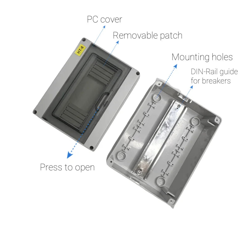 IP65 Waterproof Distribution Box for DC Breaker - HT-2-24WAY