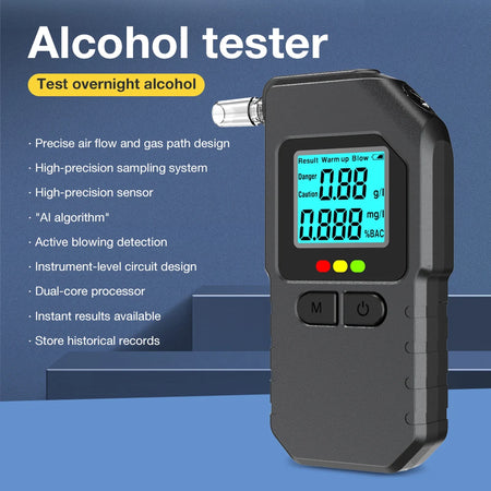 Alcohol Breathalyzer &ndash; Portable High-Accuracy LCD Display