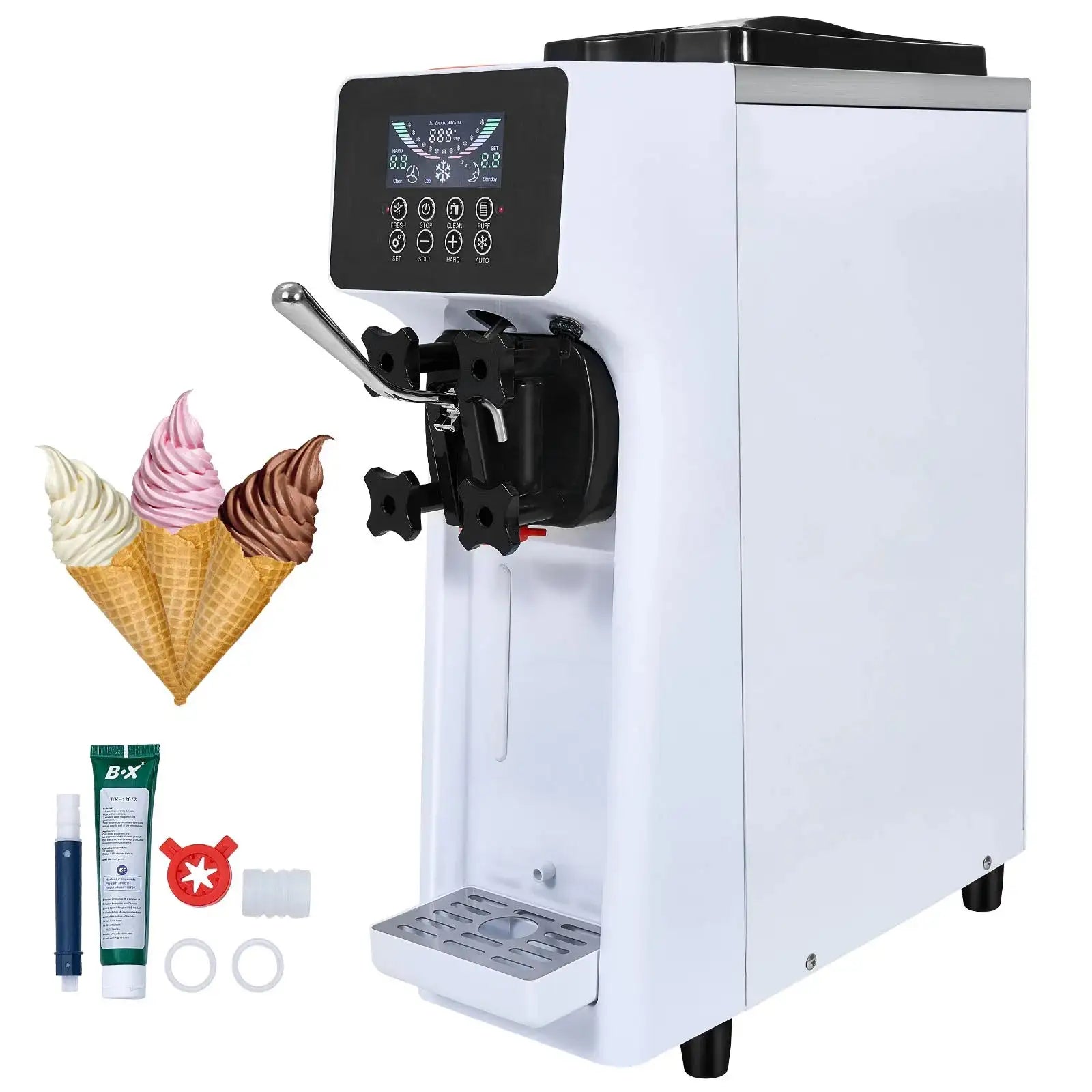 Single Flavor Soft Serve Ice Cream Unit Countertop