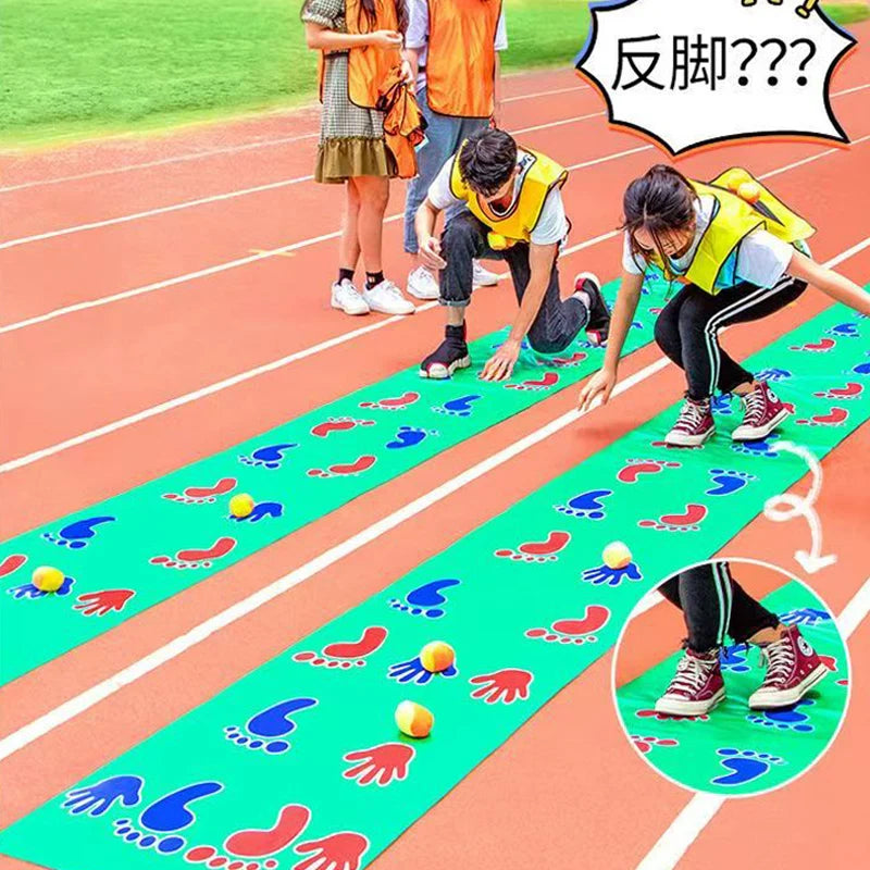 Εξωτερικό Παιχνίδι Κουτσό για Ενήλικες και Εφήβους, Εκπαίδευση Συντονισμού, Πλαστικό Χαλί Άλματος 6x0.6M