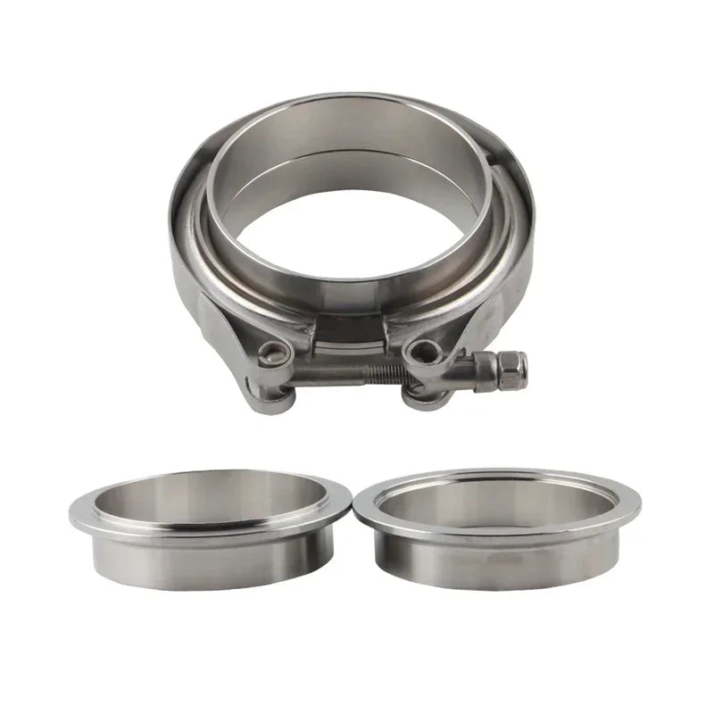 V Band Clamp Flange Kit, Self Aligning, CNC Stainless Steel, 2 to 3.5 In