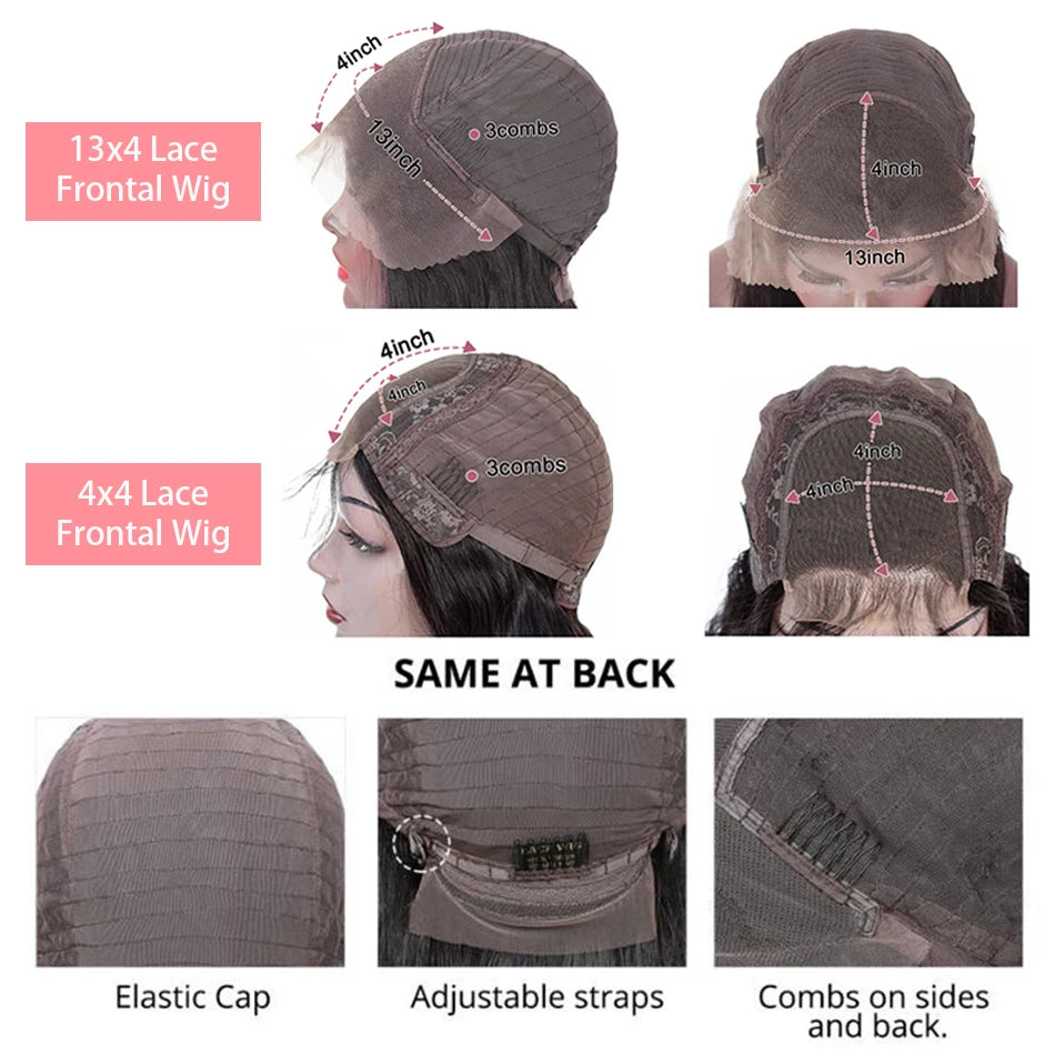 14 Inch 13x4 Straight Lace Frontal Bob Wig - Pre Plucked Brazilian Remy Hair