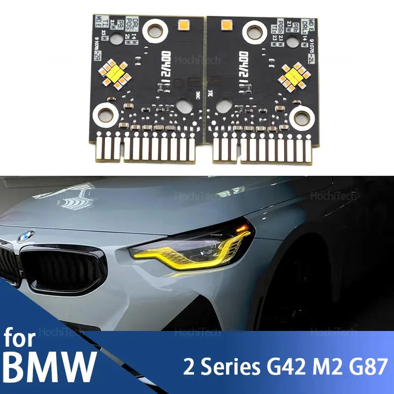 LED Headlight Daylight Led Chips for BMW G87 G42 M2 G87 218i 220i 230i M240i 220d CSL Style Superbright Lemon Yellow DRL Board by InterCyprus Trading Ltd