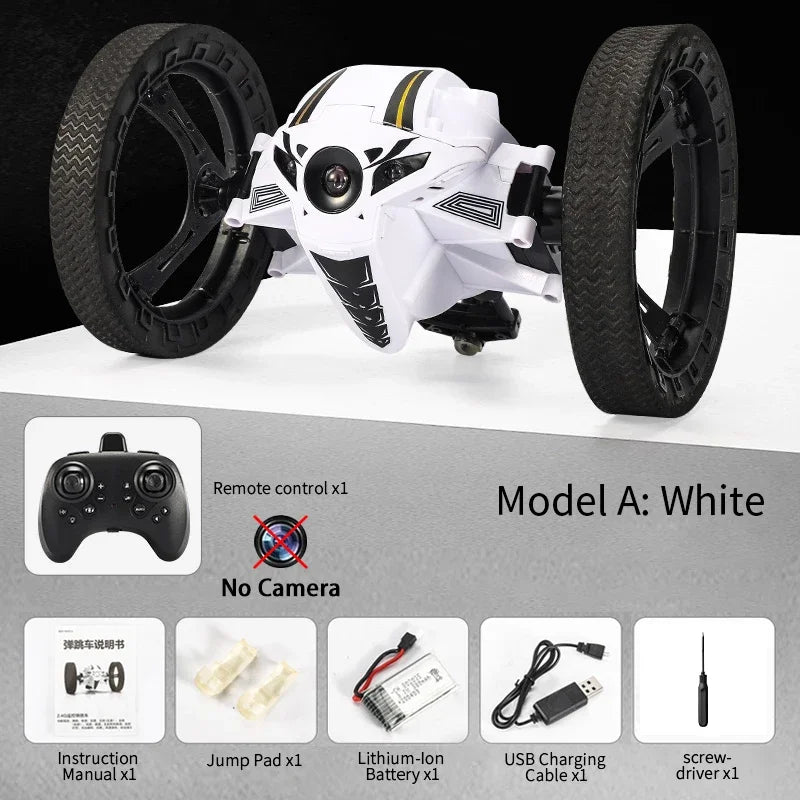 Q207 RC Stunt Car With Wifi HD Camera &ndash; Remote Control Fun Type A White