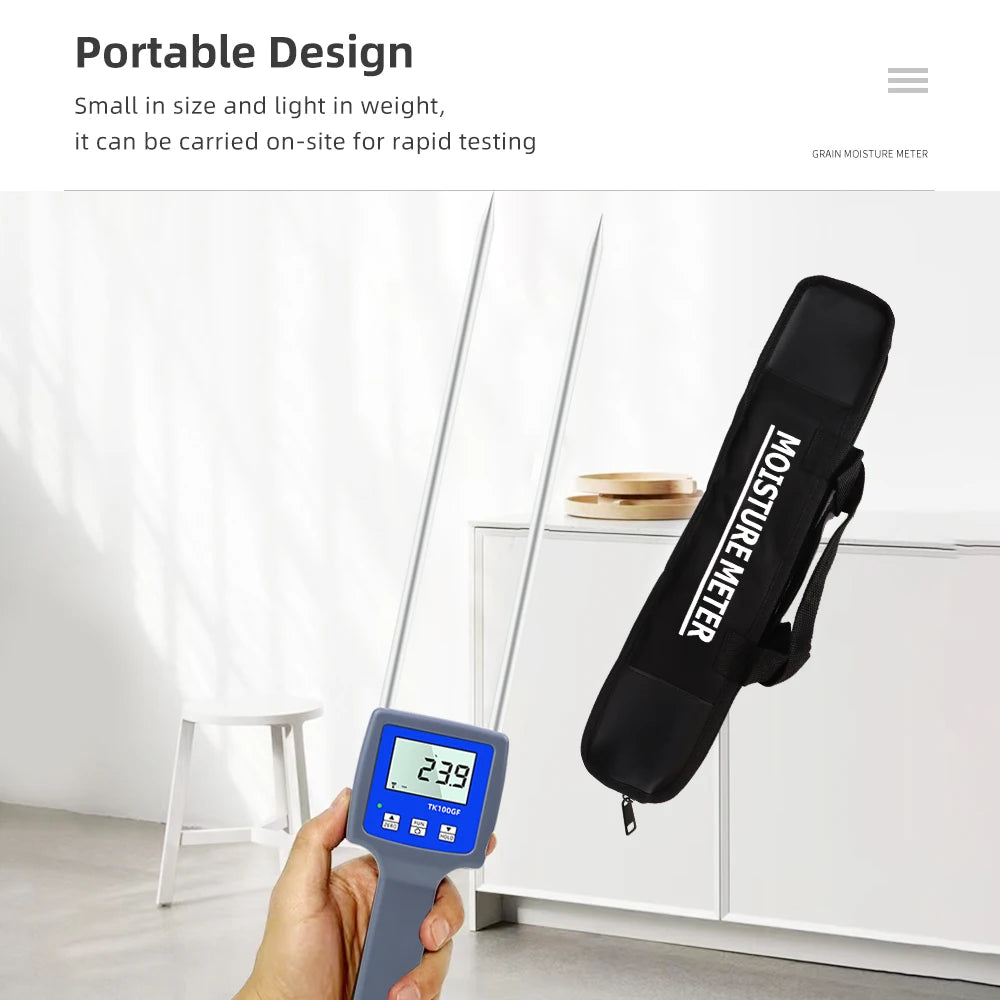 TK100GF Starch Moisture Tester - Backlit LCD Display