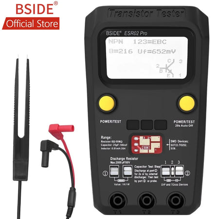 BSIDE ESR02PRO Transistor Tester SMD &ndash; Capacitance Testing