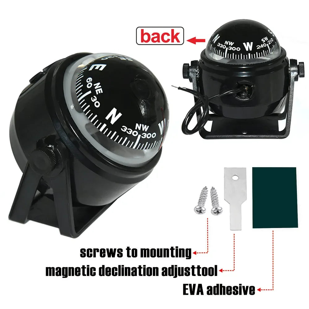 Mairne Boat Compass &ndash; Clear Analog Display For Outdoors
