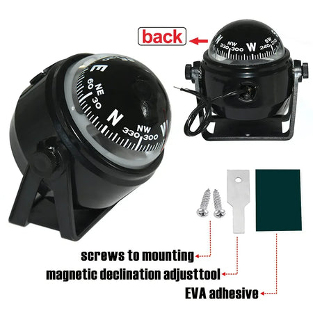 Mairne Boat Compass &ndash; Clear Analog Display For Outdoors