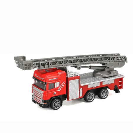 Alloy Fire Truck 1/64 Diecast Ladder Truck &ndash; Realistic Look Water cannon vehicle