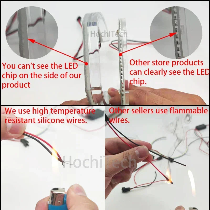 Fari LED Angel Eyes DRL con lente in cristallo per BMW E36 Serie 3