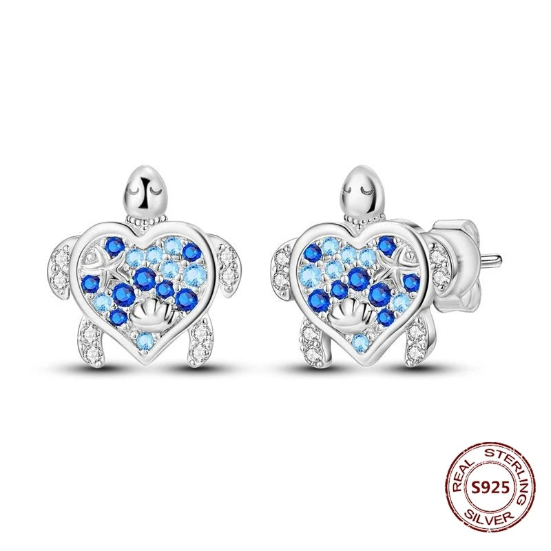 Elegant 925 Sterling Silver Dog Earrings with Zircon and Animal Designs for Women