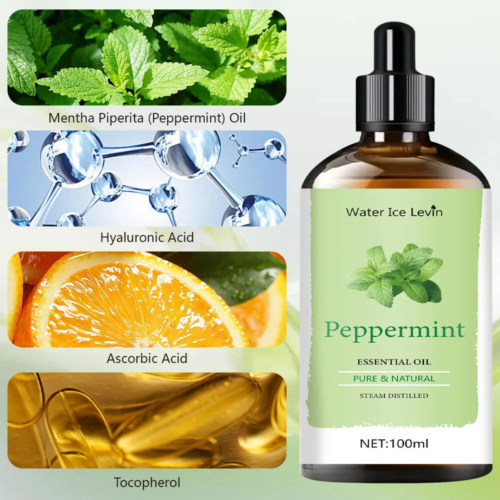 Water Ice Levin Peppermint Essential Oil &ndash; Natural Skin Whitening and Aromatherapy