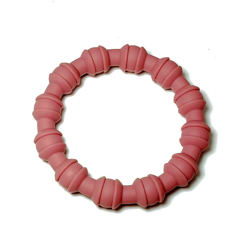 NoEnName Null Baby Silicone Teether &ndash; Safe and Non-Toxic Design Wine red