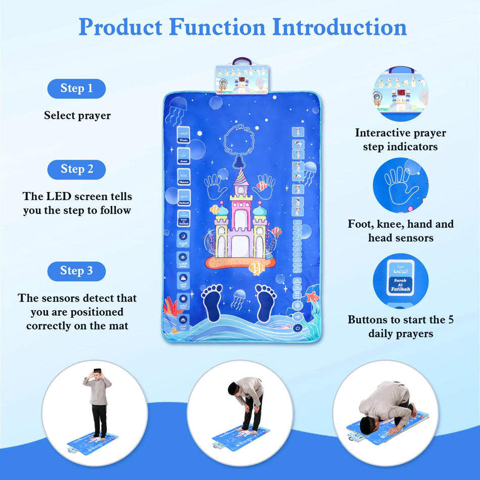 Elektronisk muslimsk böne matta interaktiv barn tasbih pärlor