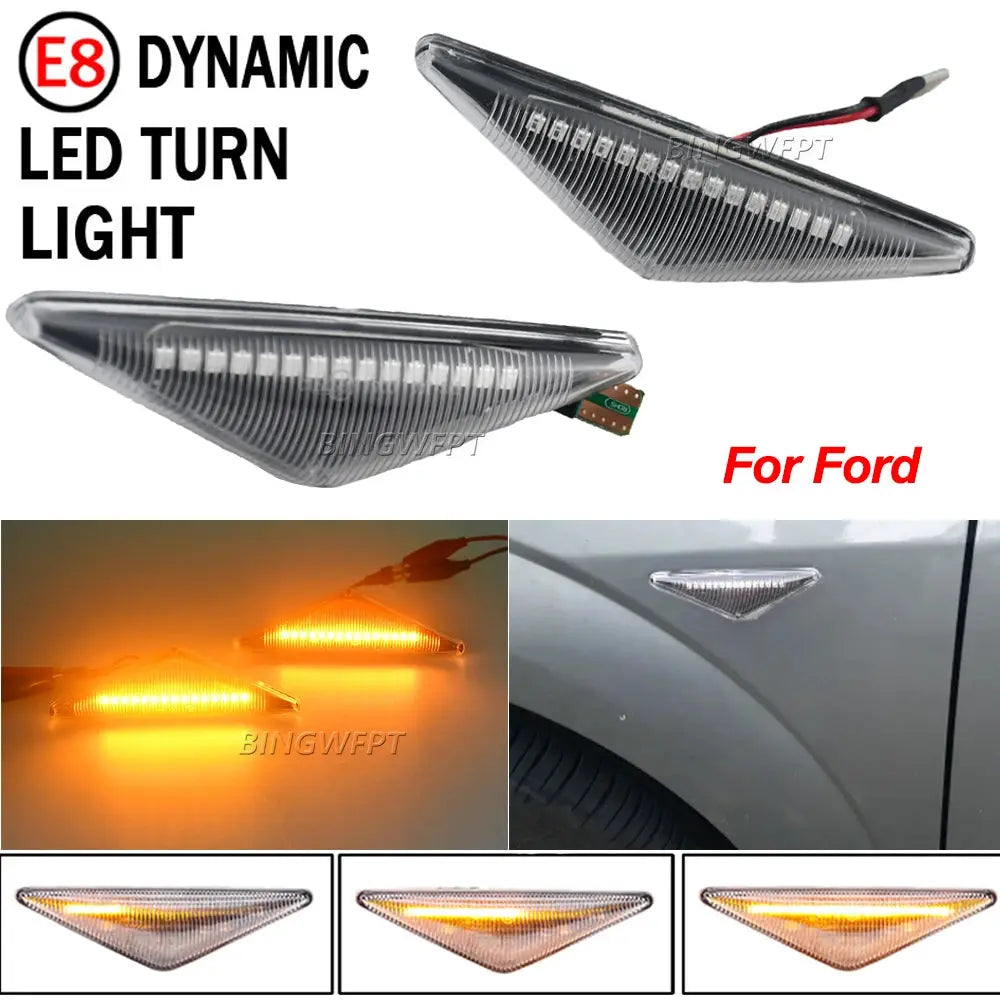 2PCS LED Dynamic Side Marker Turn Signal Light For Ford MONDEO 2000-2007 MK3 FOCUS MK1 1998-2004 Sequential Blinker Light by InterCyprus Trading Ltd