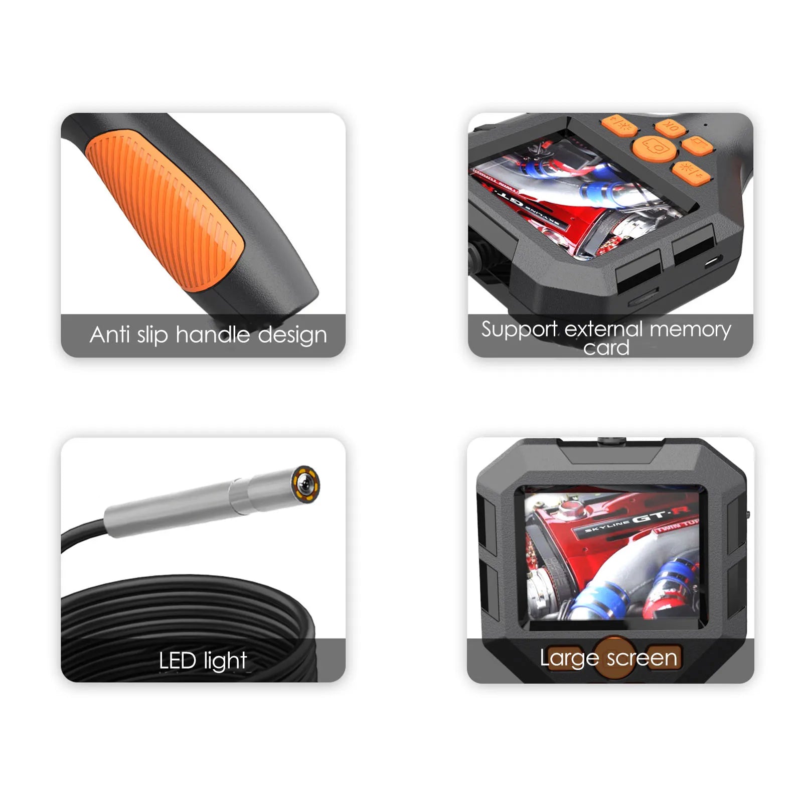1080P Digital Borescope IP68 Endoscope &ndash; Waterproof Design