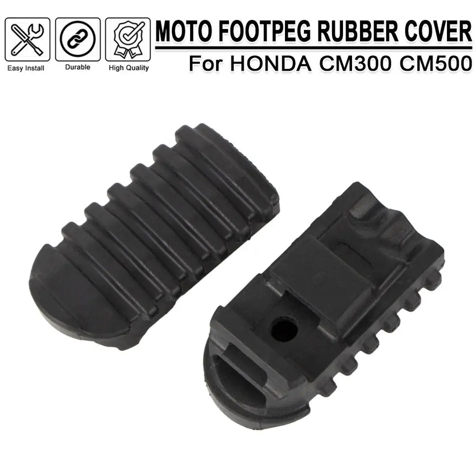 Motorcycle Front Footpeg Plate Footrest Rubber Cover For HONDA CM300 CM 300 CM500 CM 500 Foot Peg Rubber Pad Cover Accessories by InterCyprus Trading Ltd
