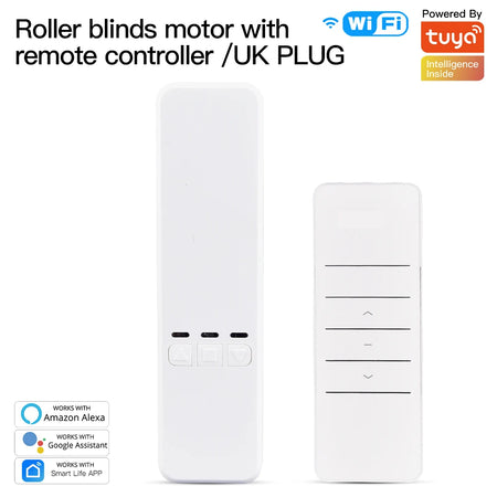 MOES Smart WiFi Motorised Chain Roller Blinds with Remote Control with UK Adapater
