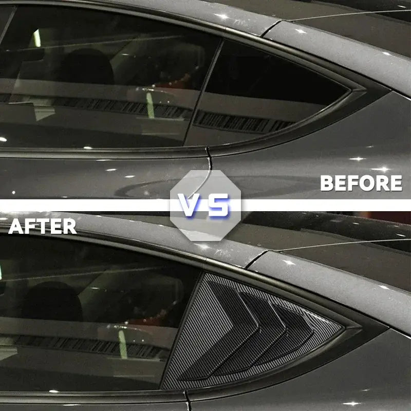 For Tesla Model Y 2019-2023 Rear Side Blind Window Rear Triangle Window Spoiler Louver Shutter Cover Accessories by InterCyprus Trading Ltd