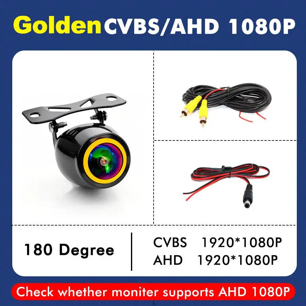 SMARTOUR AHD 1080P Starlight Night Vision Car Reverse Camera 180° Fisheye Waterproof CVBS RCA Rear View Backup Camera by InterCyprus Trading Ltd