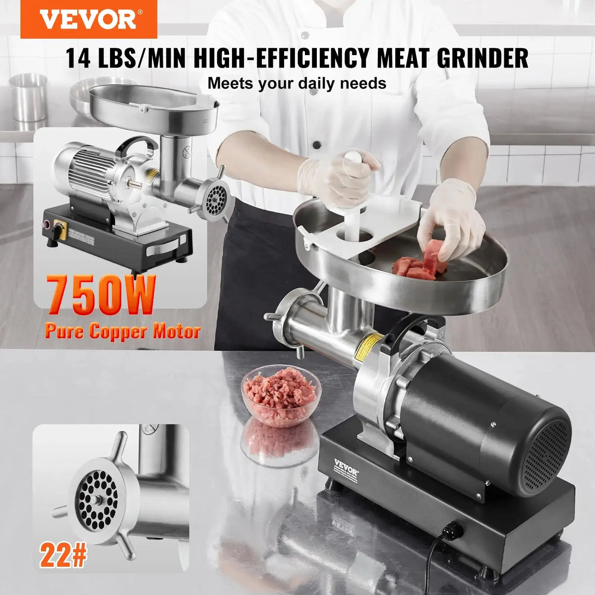 Electric Meat Grinder Stainless Steel Commercial
